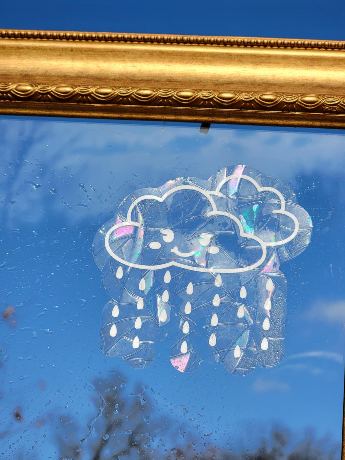 Rain Cloud Suncatcher Window ClingWebster Wax Company