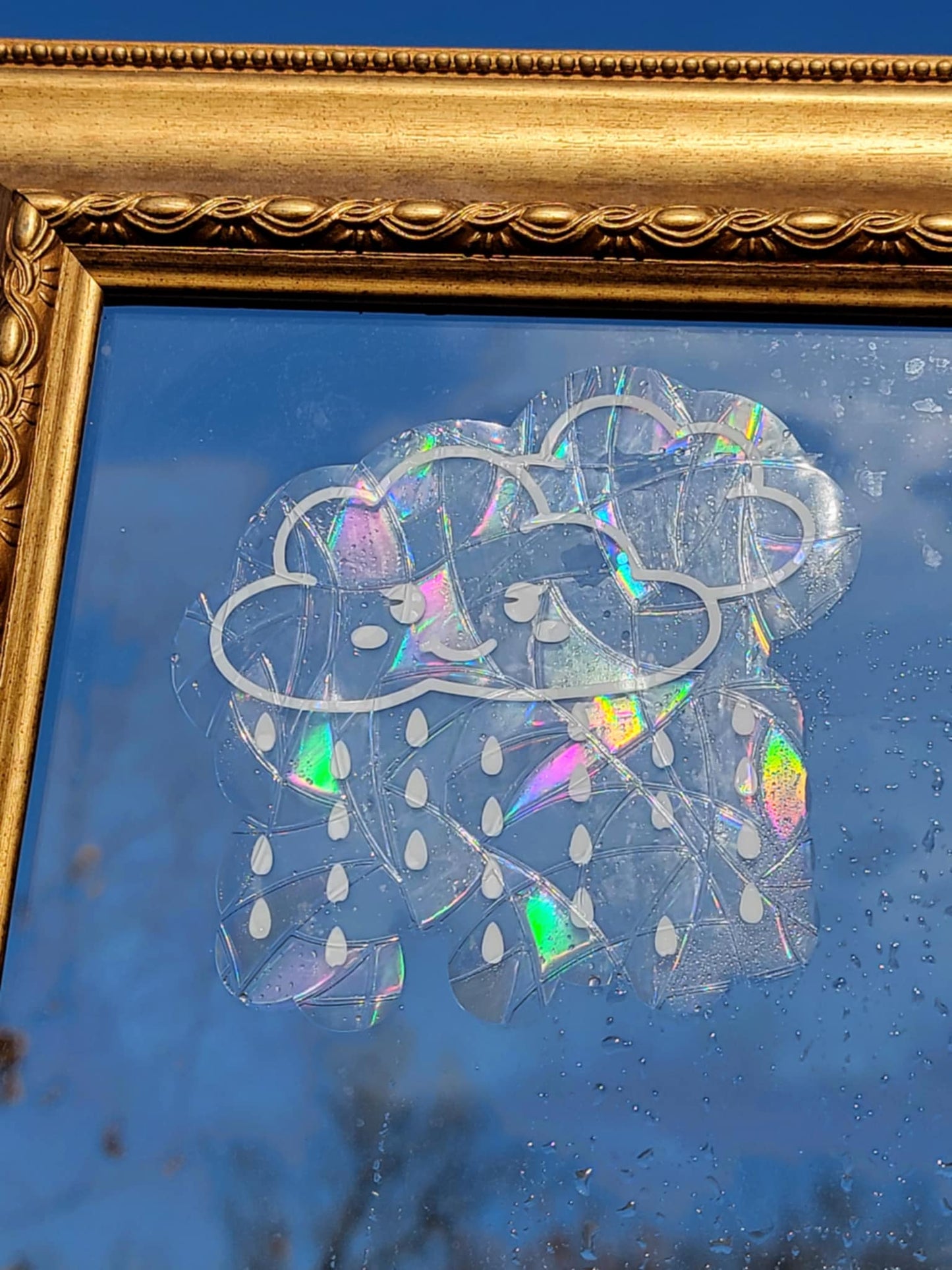 Rain Cloud Suncatcher Window ClingWebster Wax Company