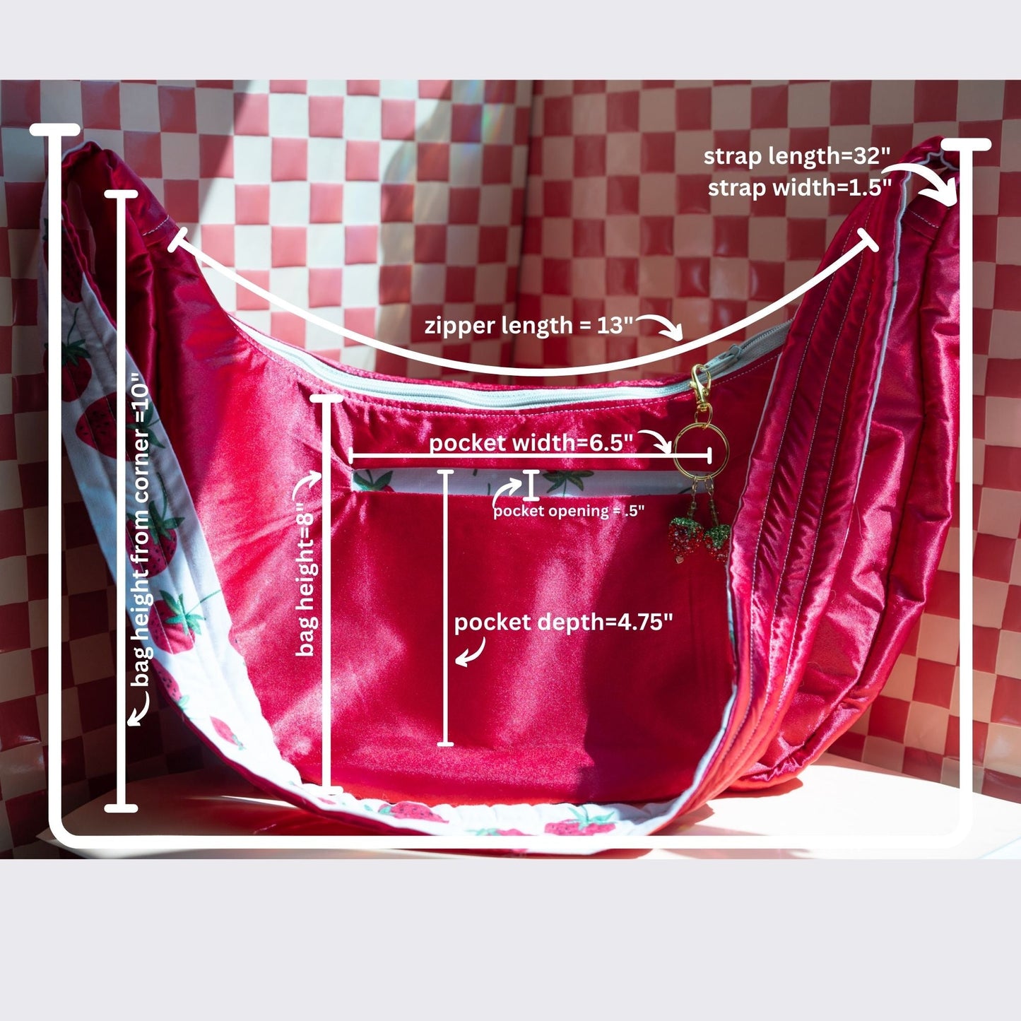 Strawberry Cross Body PurseWebster Wax Company