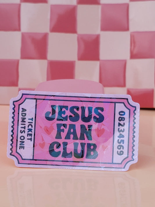 Jesus Fan Club Sticker