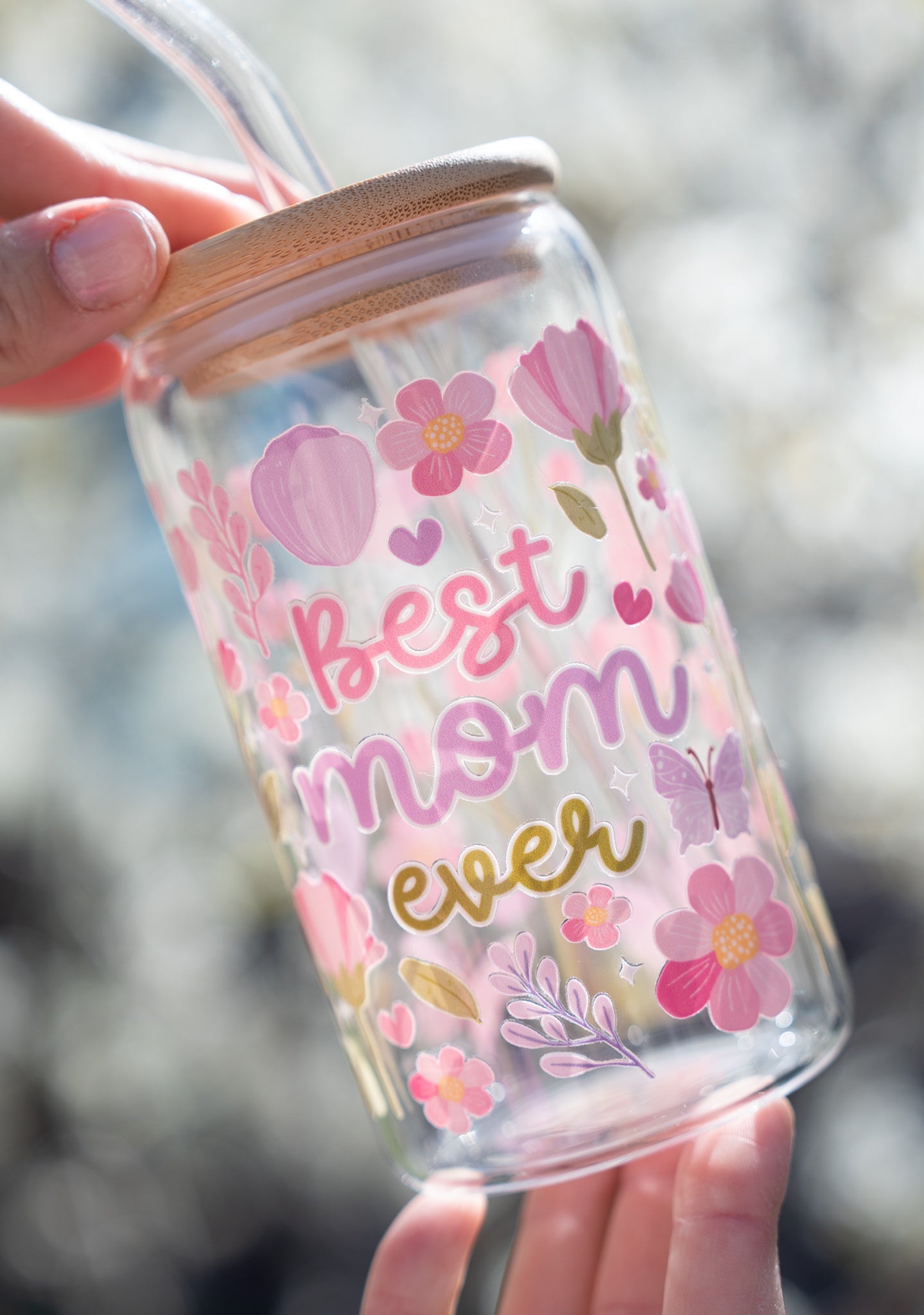 Best Mom Ever Iced Glass CupWebster Wax Company