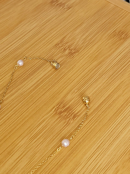 Dainty Gold & Pearl Layering Necklace (backordered 1 week)Webster Wax Company