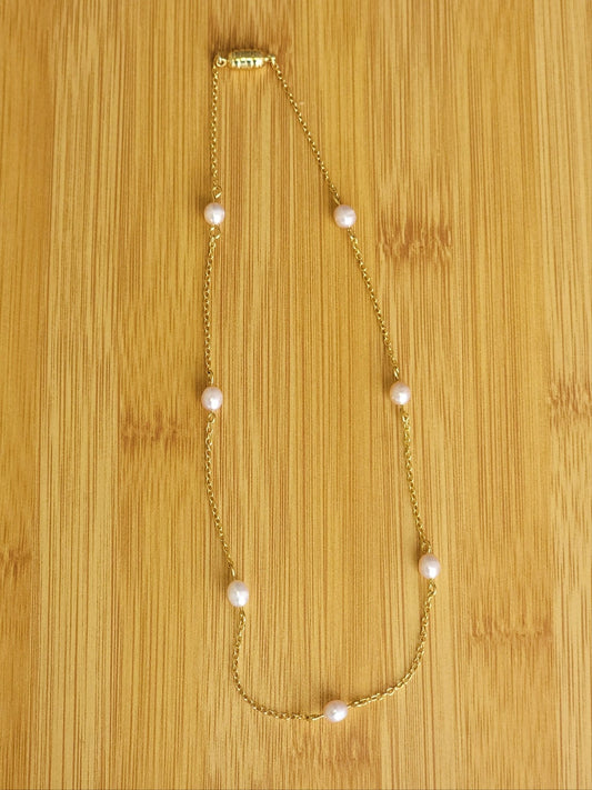 Dainty Gold & Pearl Layering Necklace (backordered 1 week)Webster Wax Company