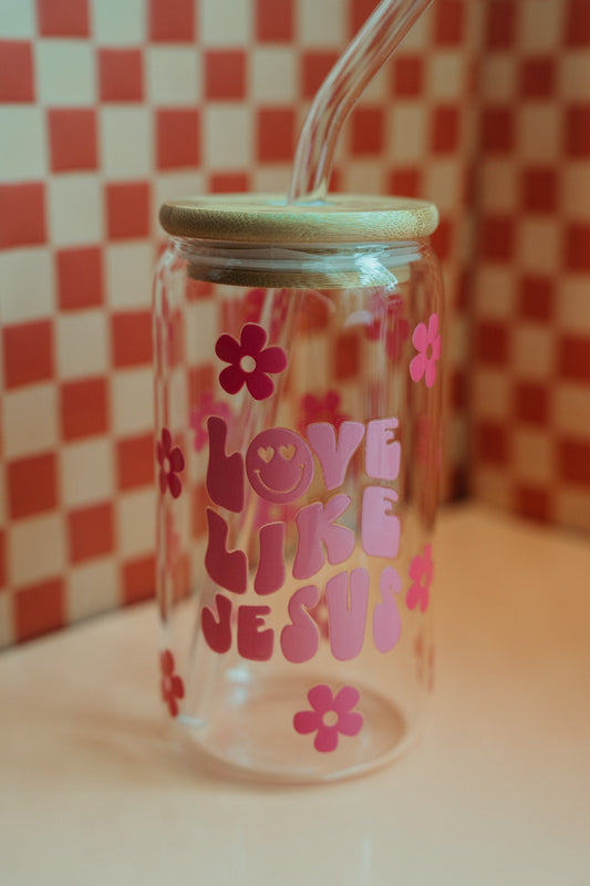 Love Like Jesus Glass CupWebster Wax Company