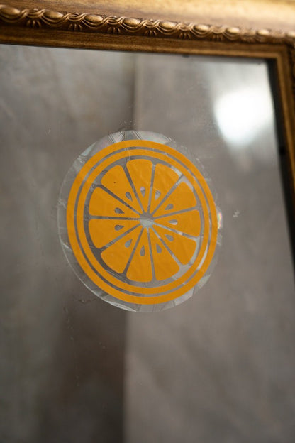 Orange Slice Suncatcher Window ClingWebster Wax Company