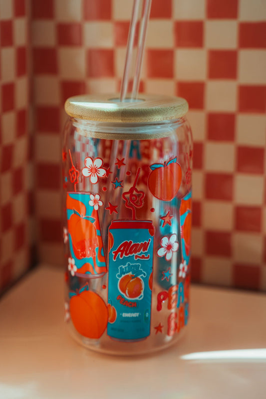 Peach Alani Iced Glass CupWebster Wax Company