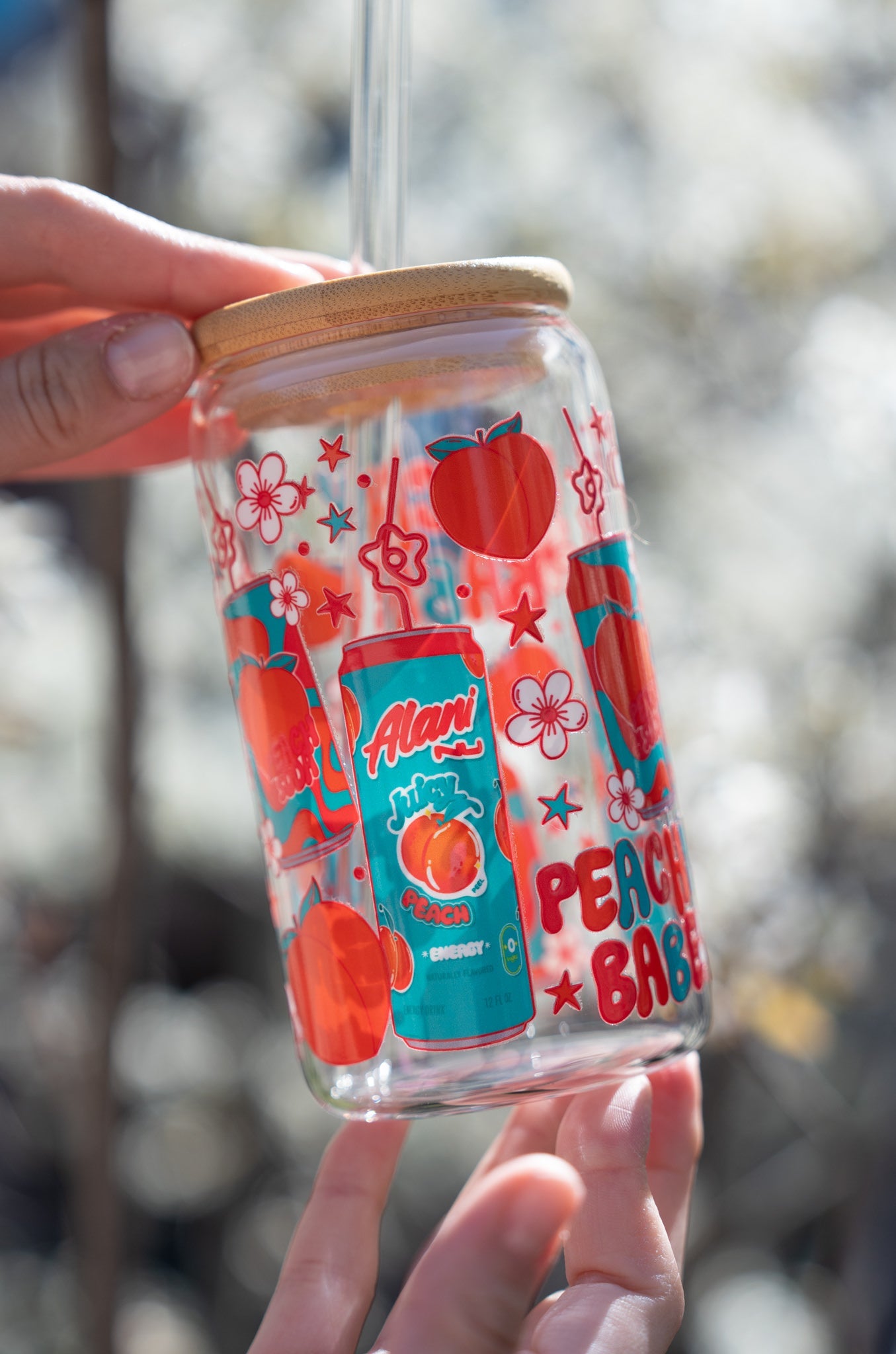 Peach Alani Iced Glass CupWebster Wax Company
