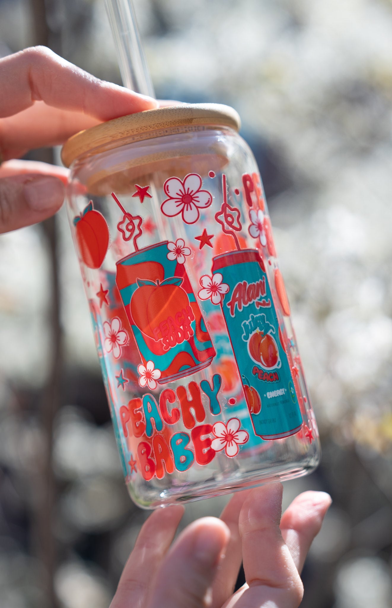 Peach Alani Iced Glass CupWebster Wax Company