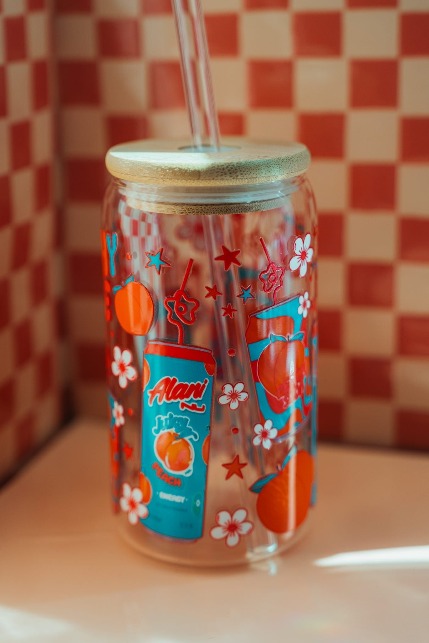 Peach Alani Iced Glass CupWebster Wax Company