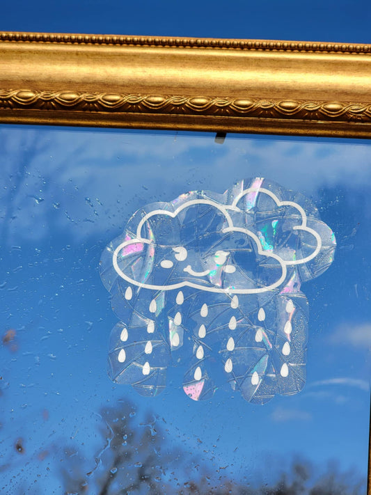 Rain Cloud Suncatcher Window ClingWebster Wax Company