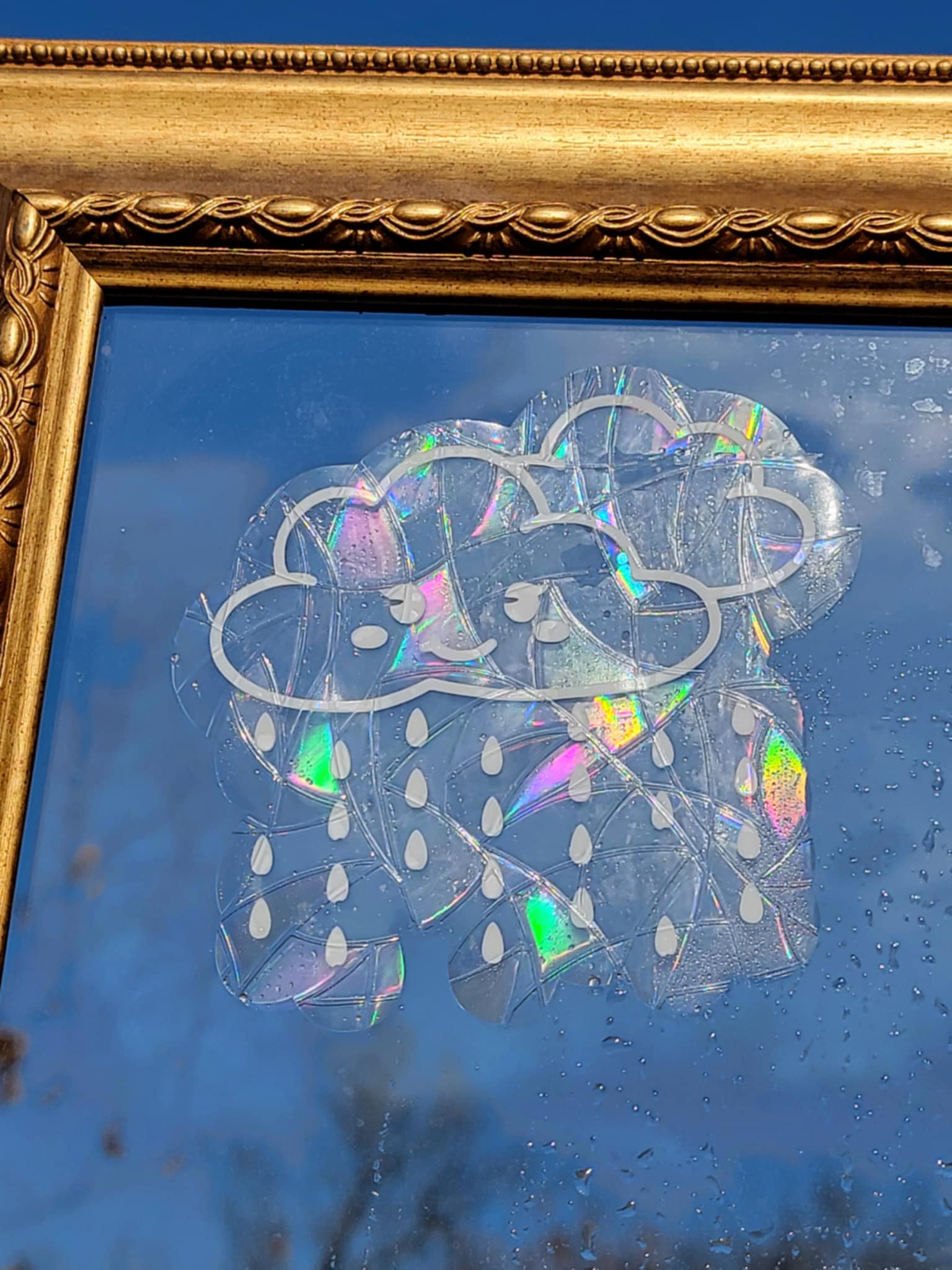 Rain Cloud Suncatcher Window ClingWebster Wax Company
