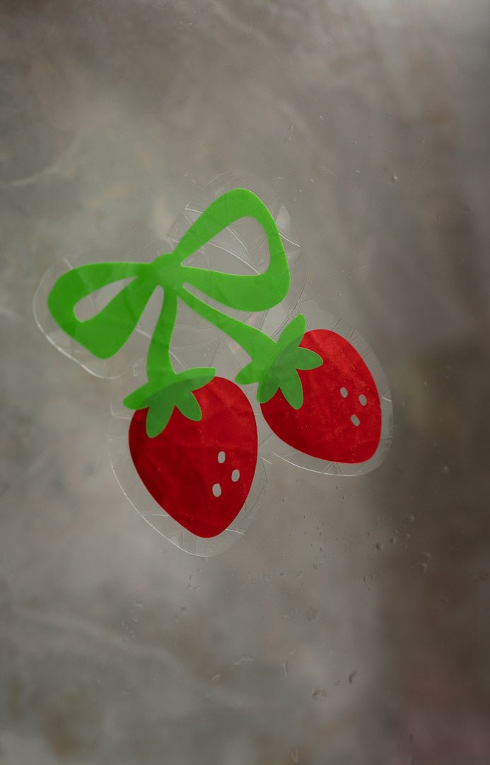 Strawberries Suncatcher Window ClingWebster Wax Company
